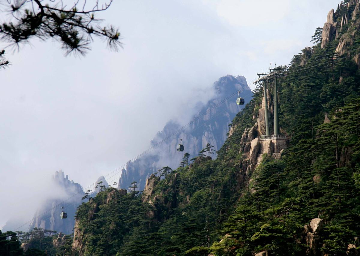 Cable Cars in Mt. Huangshan