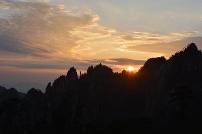 Sunset in Mount Huangshan